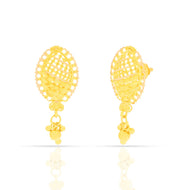 22K Vintage Oval Design Gold Dangler Earrings