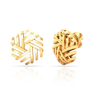Geometric Design Minimal Studs with Modern Twist 18K