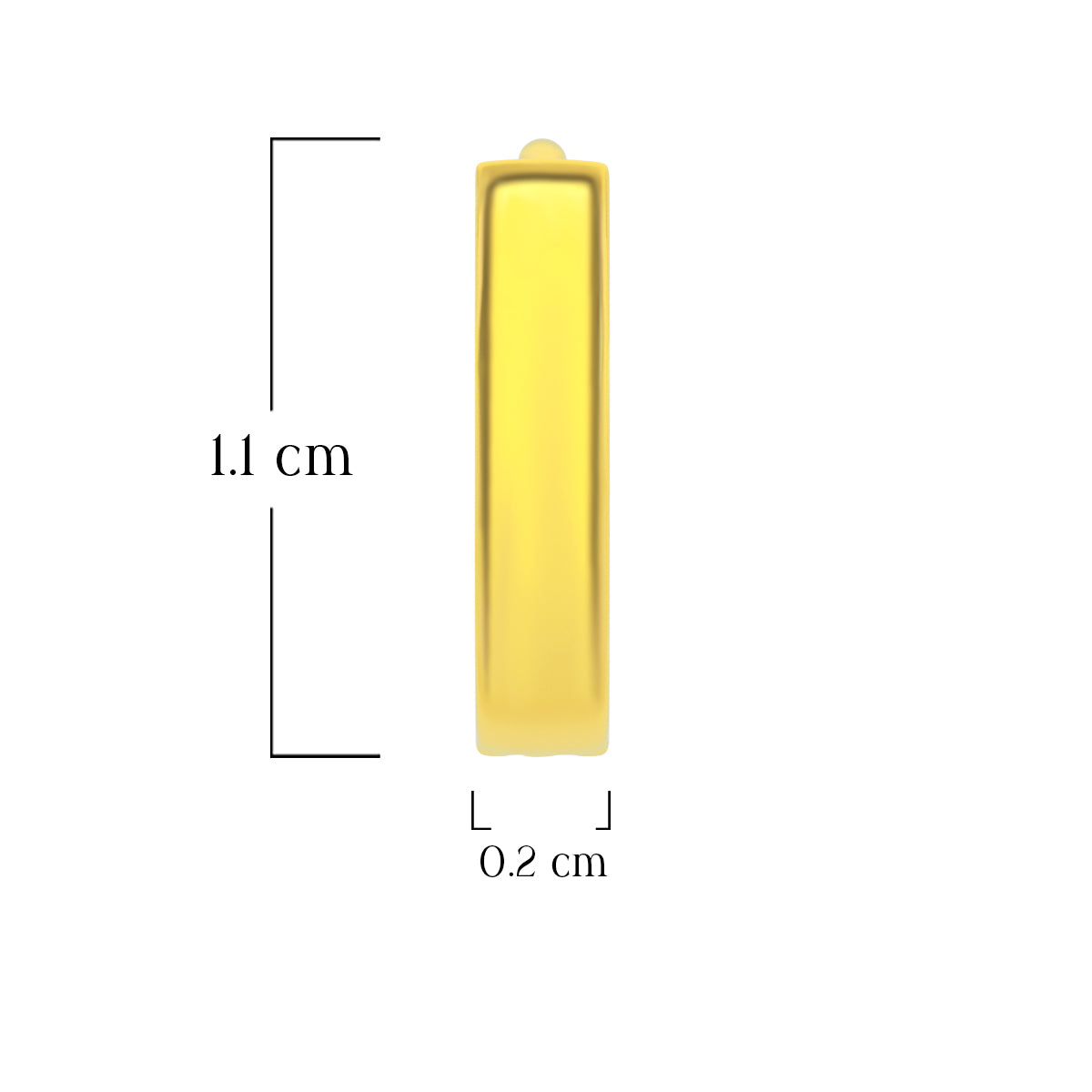 Slender and Stout 18K Gold Studs for Men