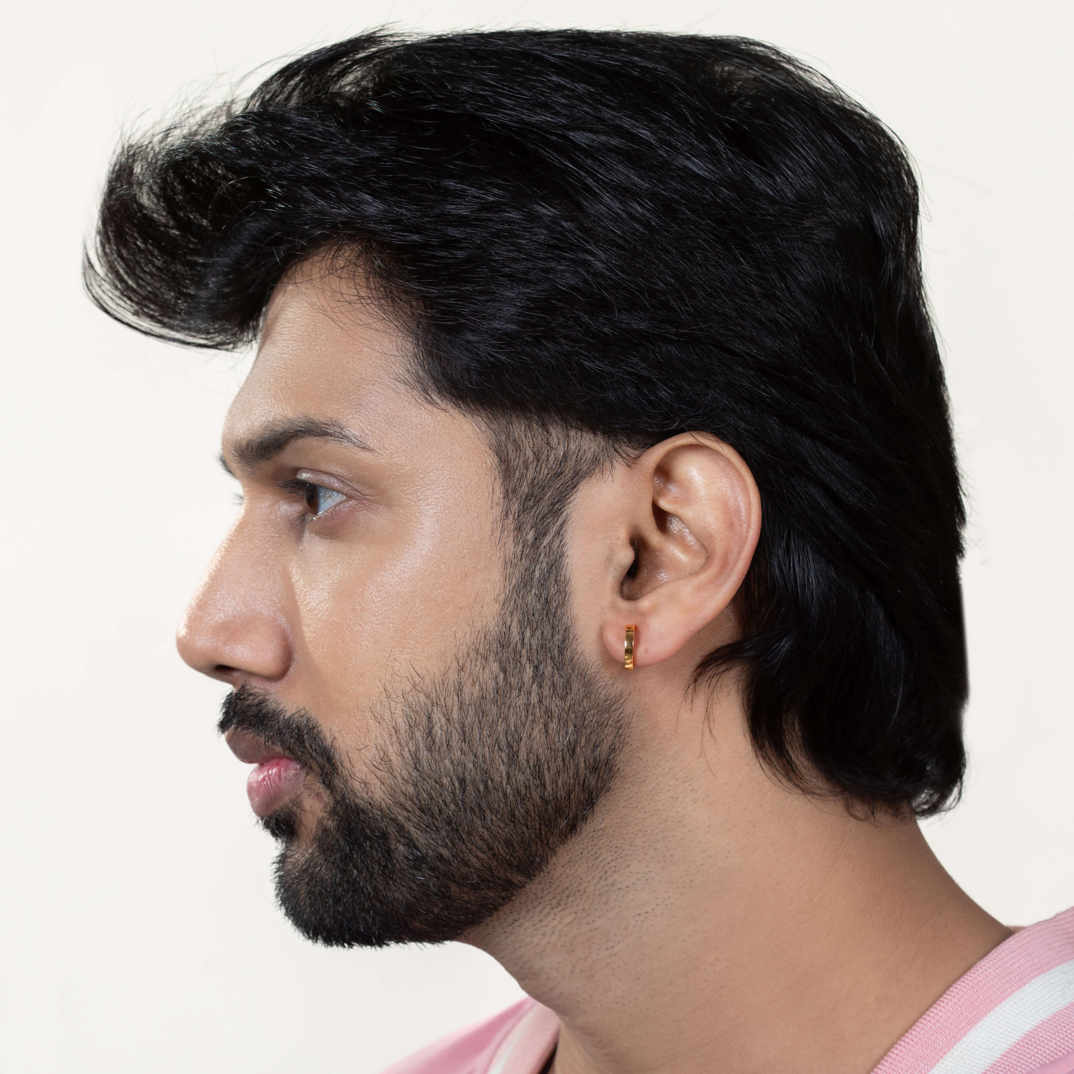 Slender and Stout 18K Gold Studs for Men