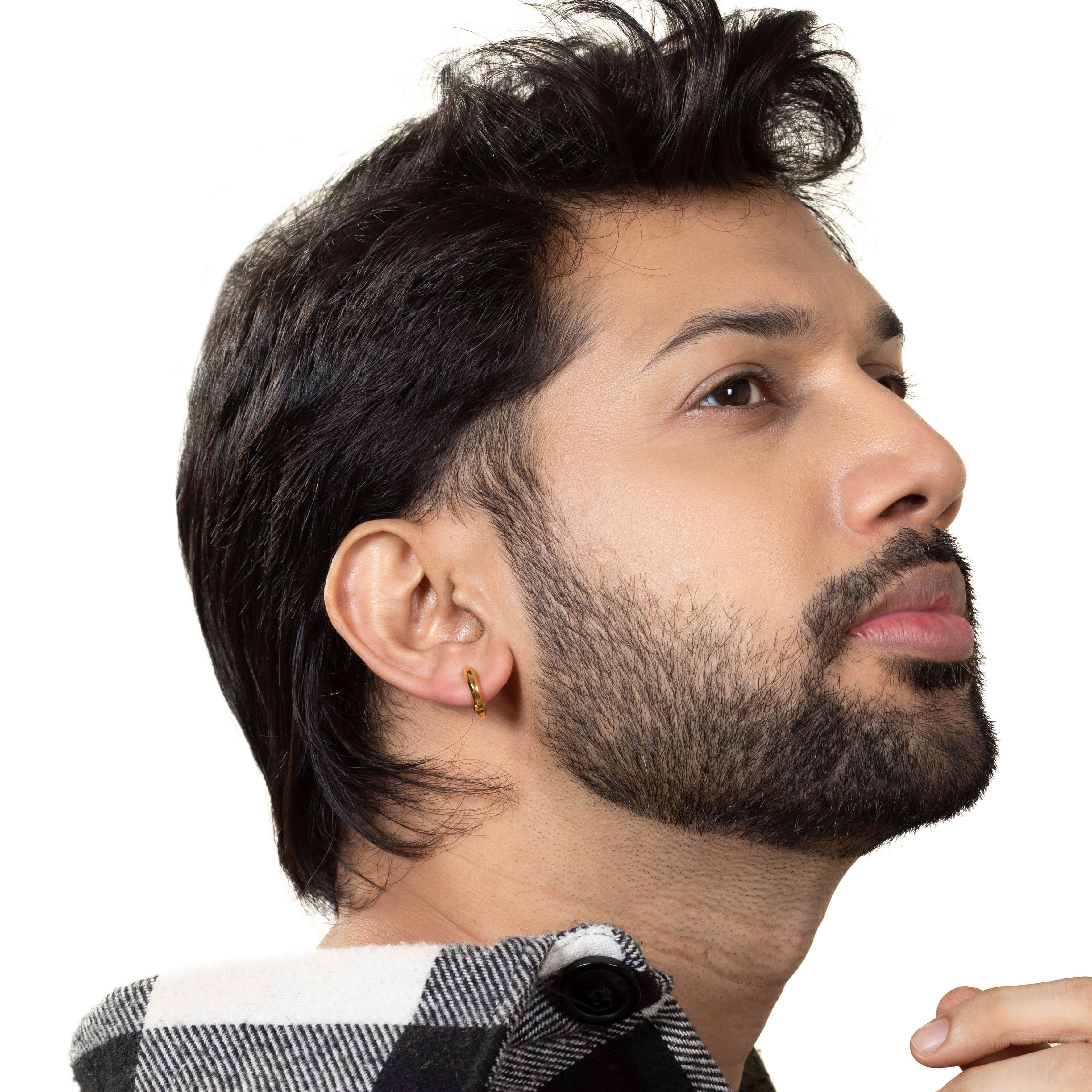 Husky Gleam Gold Studs for Men
