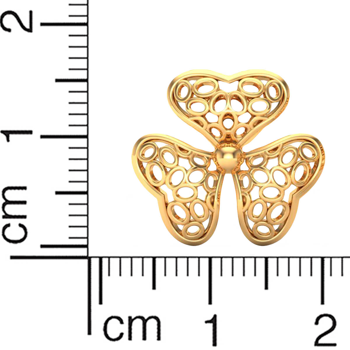 Modern Elegance Floral Stud Earrings in 18K Gold
