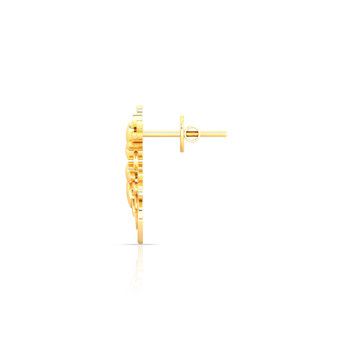 Graceful Petal 22K Gold Dangler Earrings