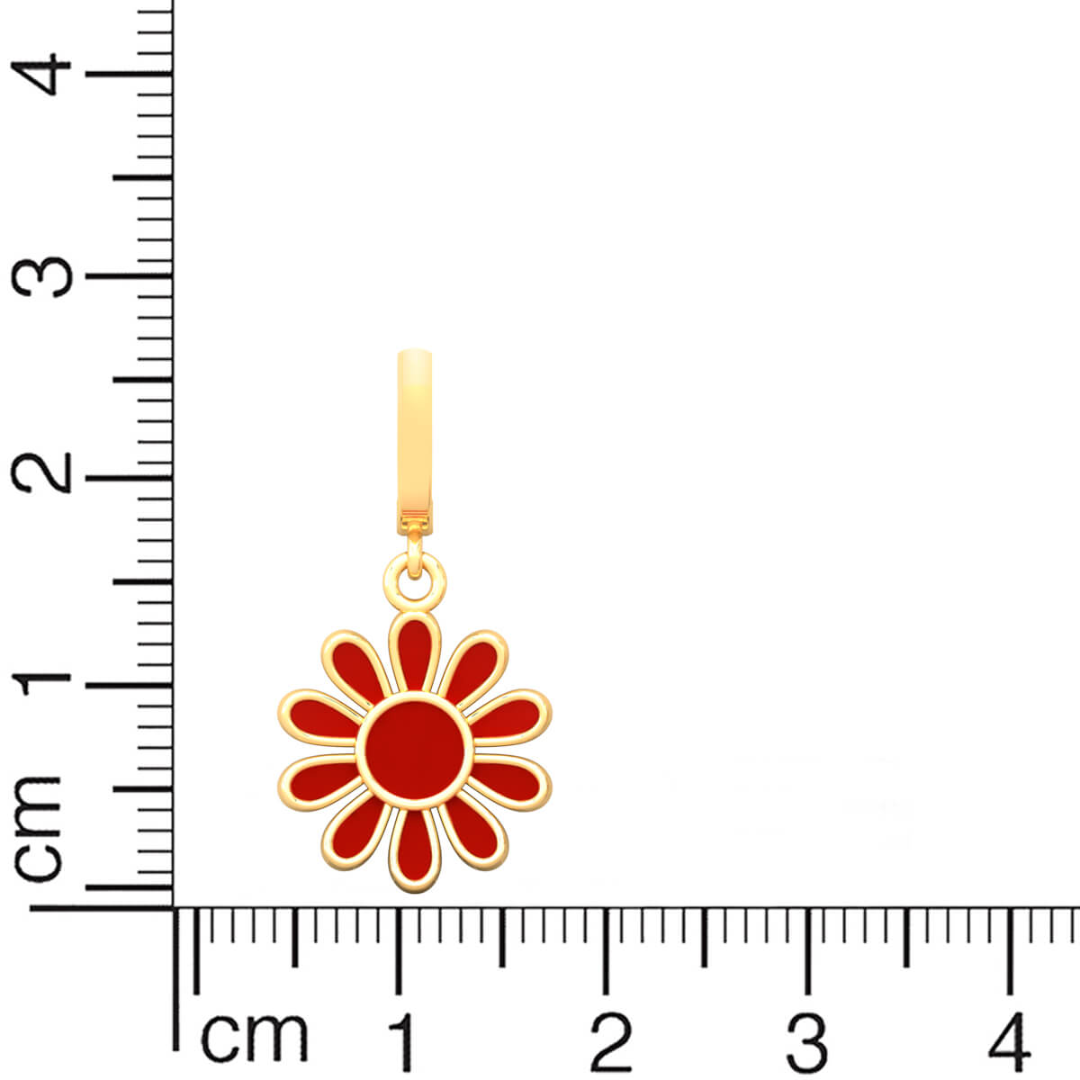 Charming Floral 22K Gold Hoops