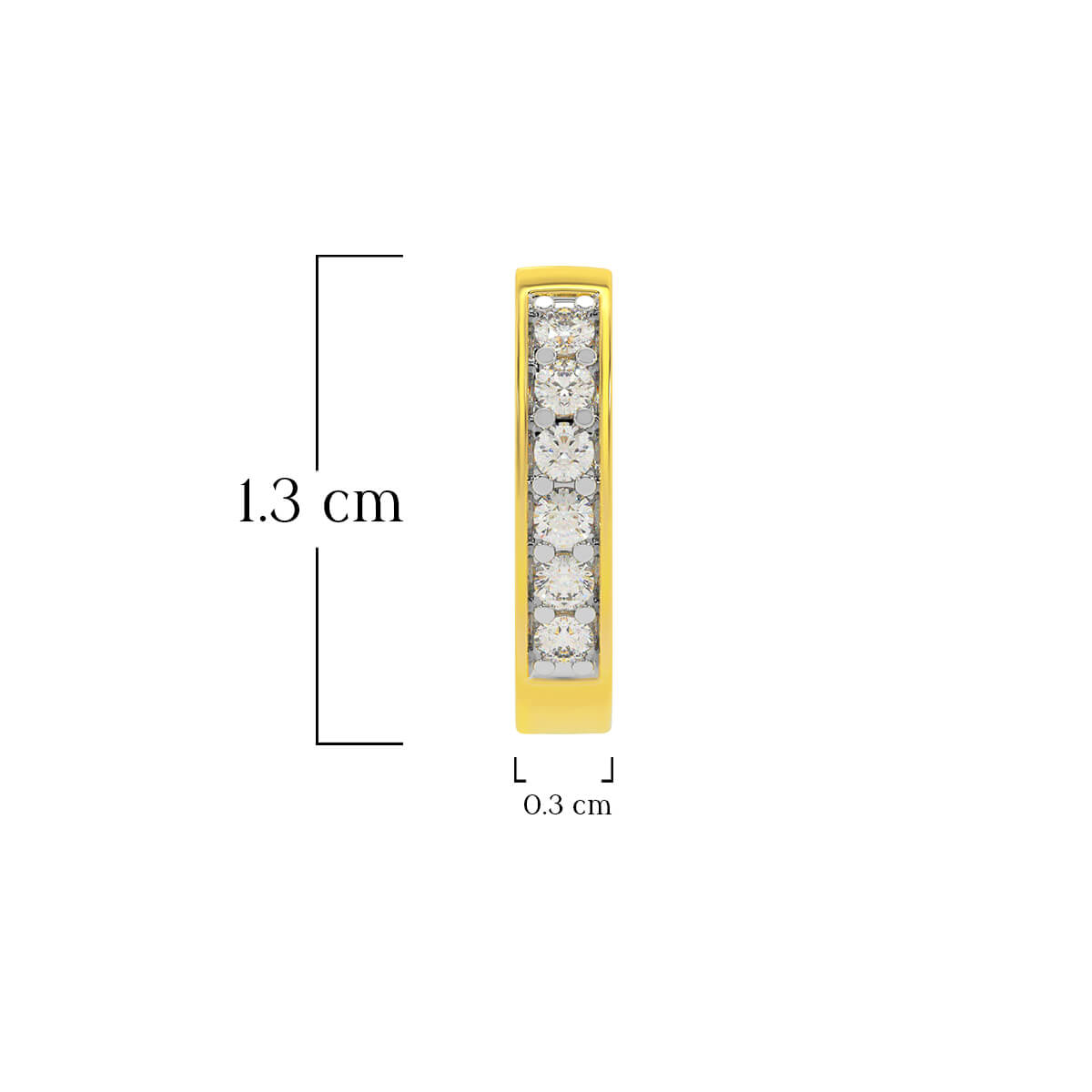 Dazzling Aura Gold Studs for Men