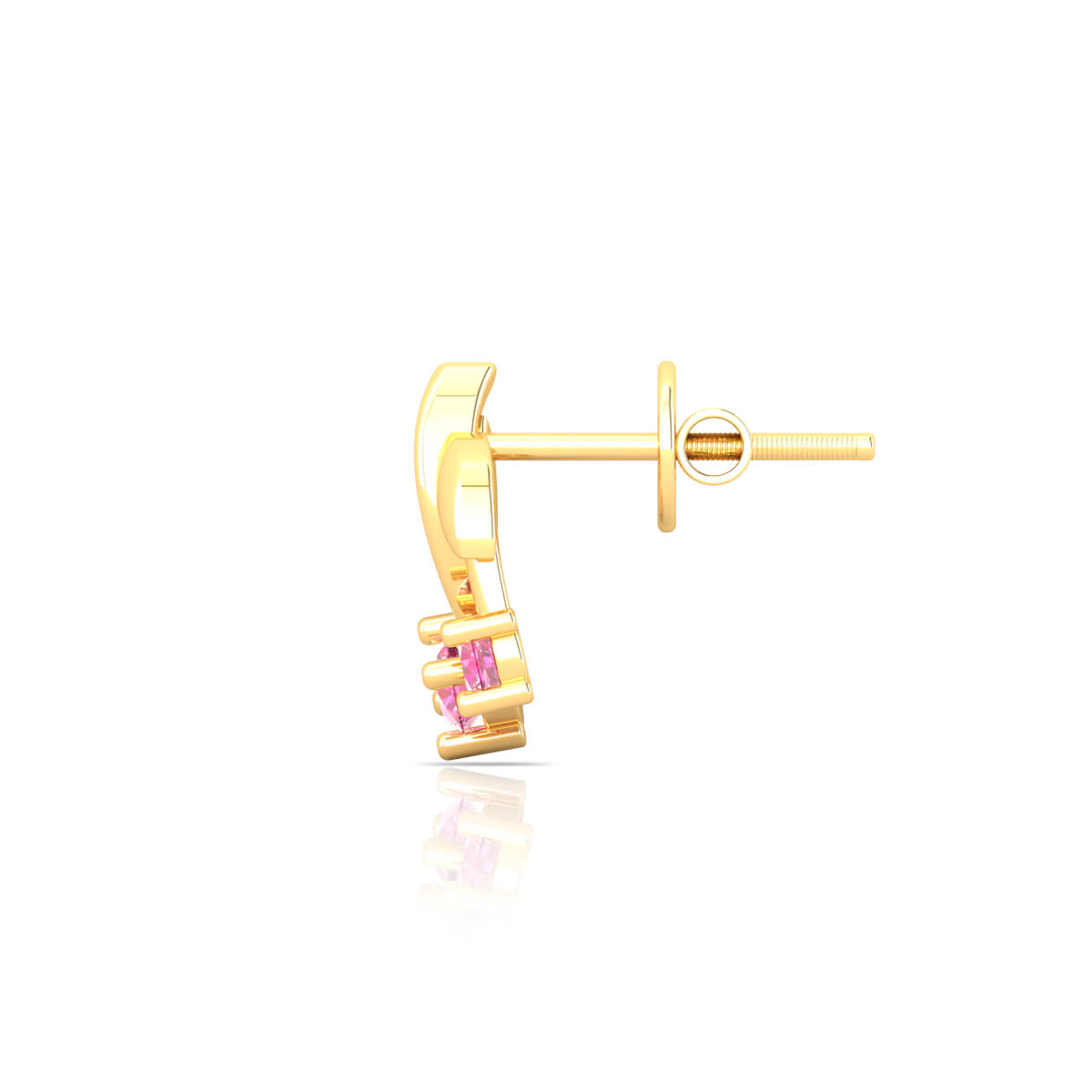 Graceful Cherry Motif 18K Gold Studs