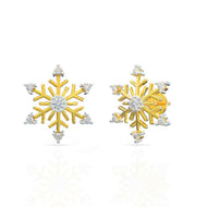 Shimmering Snowflake 22K Studs