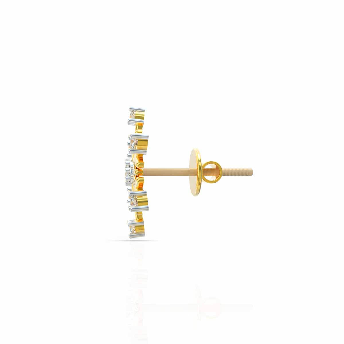 Shimmering Snowflake 22K Studs