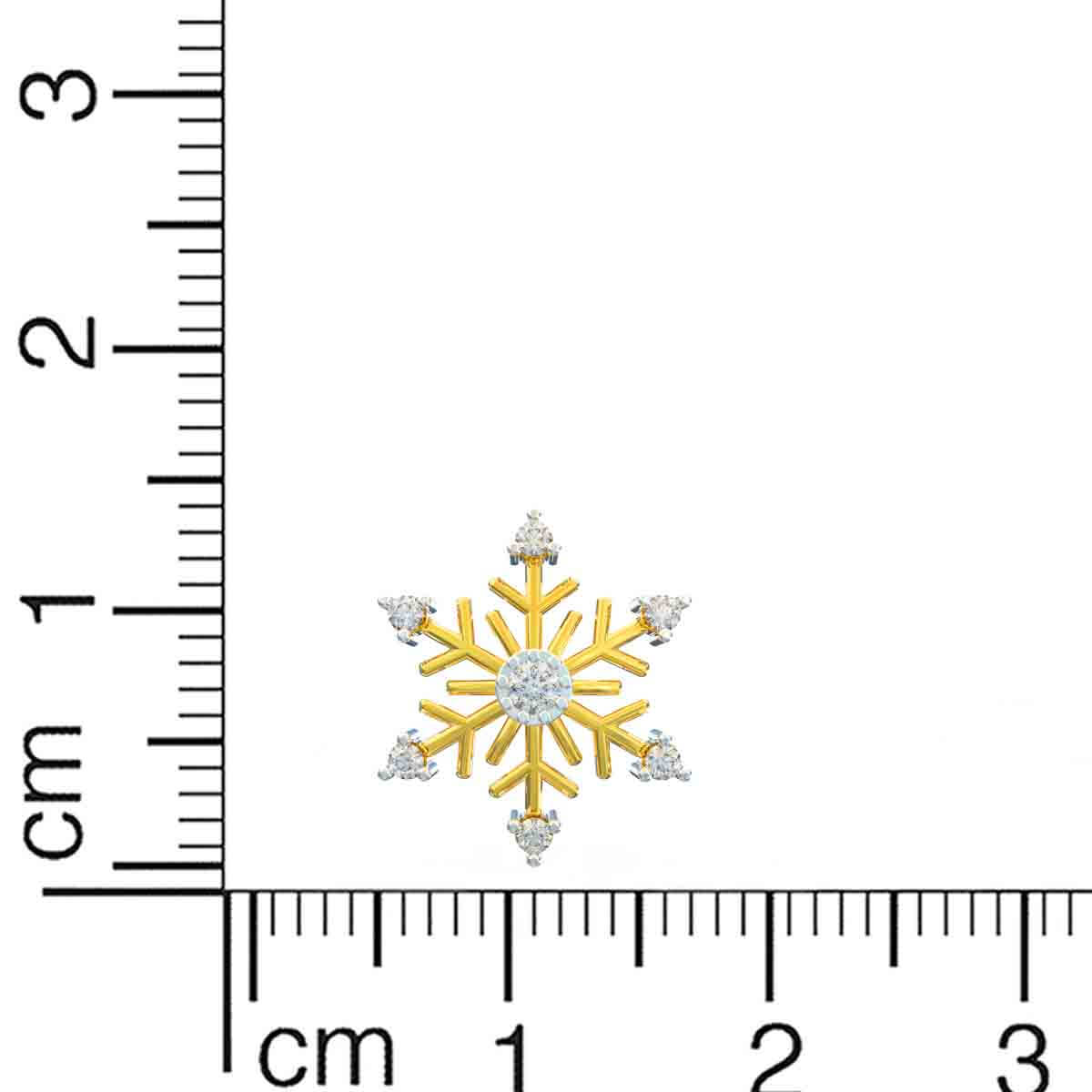 Shimmering Snowflake 22K Studs