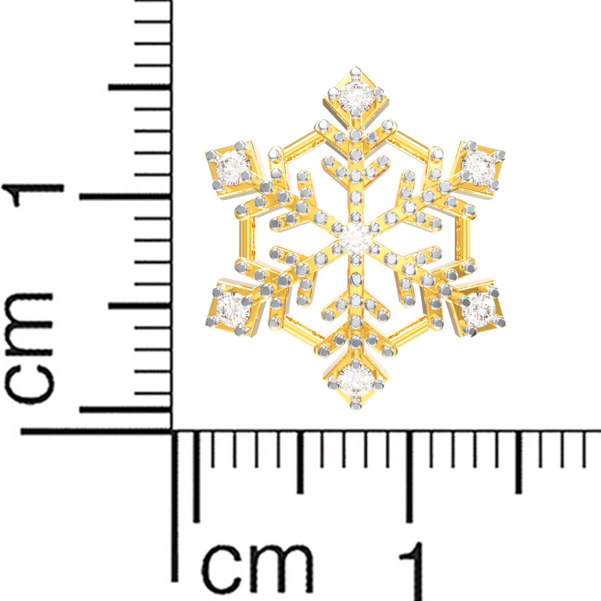 Sparkling Snowflake 22K Studs