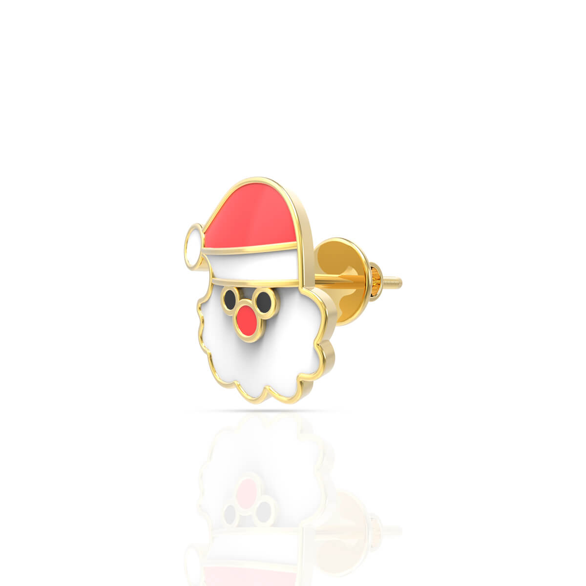 Cheerful Santa 22K Kids Studs
