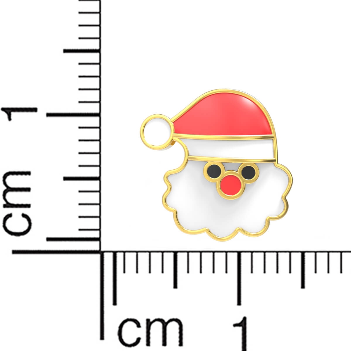 Cheerful Santa 22K Kids Studs