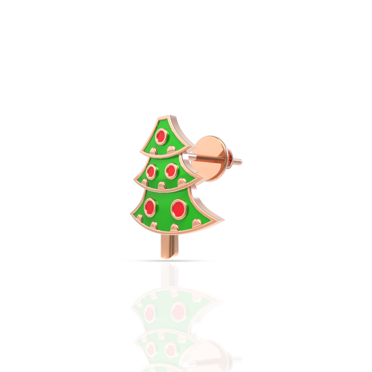 Charming Xmas Tree 22K Kids Studs