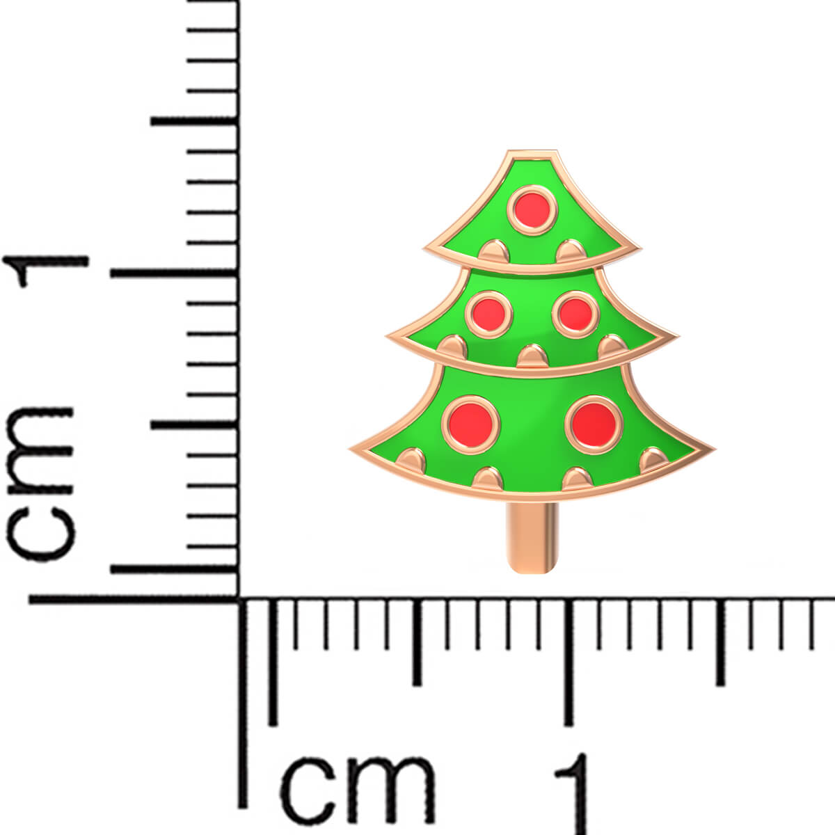 Charming Xmas Tree 22K Kids Studs