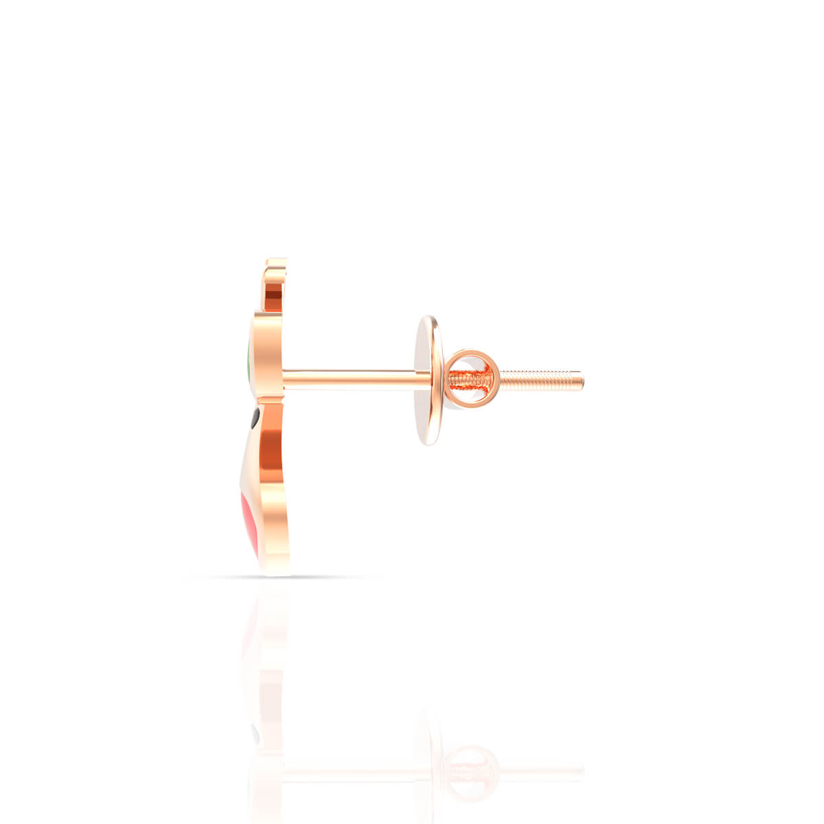 Adorable Reindeer Design 22K Kids Studs