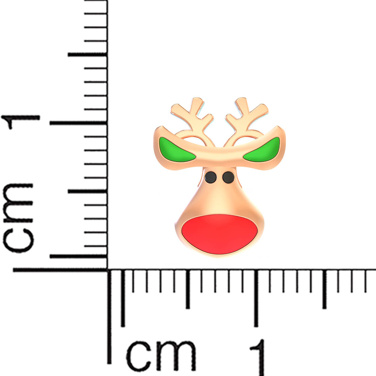 Adorable Reindeer Design 22K Kids Studs