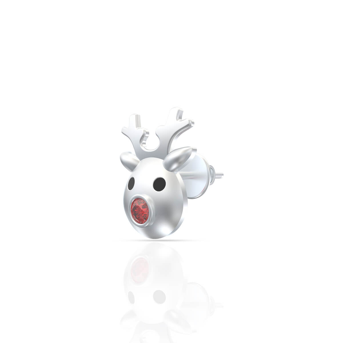 Cute Reindeer Design 22K Kids Studs