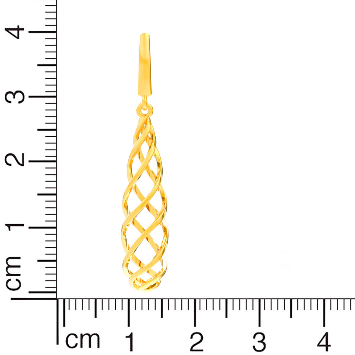 Shimmering Slender 22K Gold Danglers