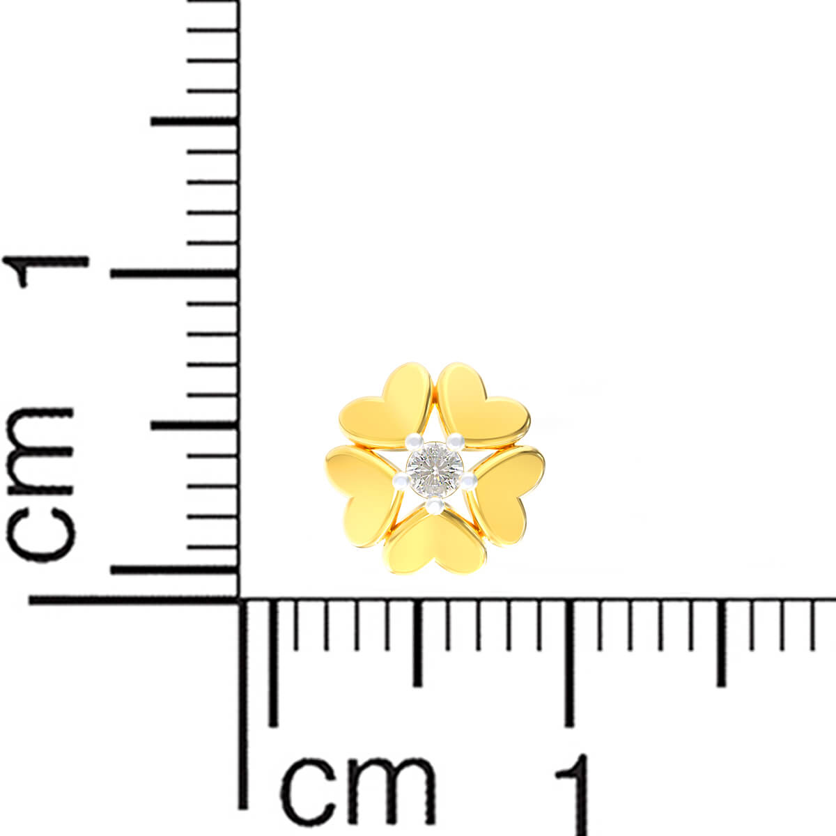 Graceful Petal Design Clover Gold Studs