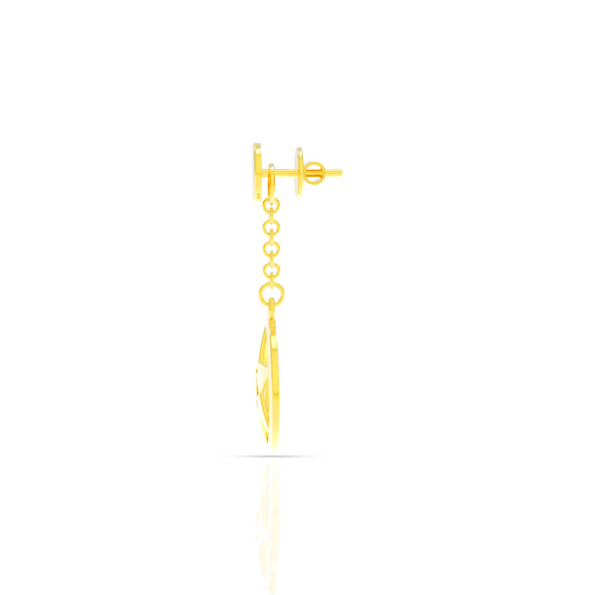 Captivating 18K Star-Shaped Gold Danglers