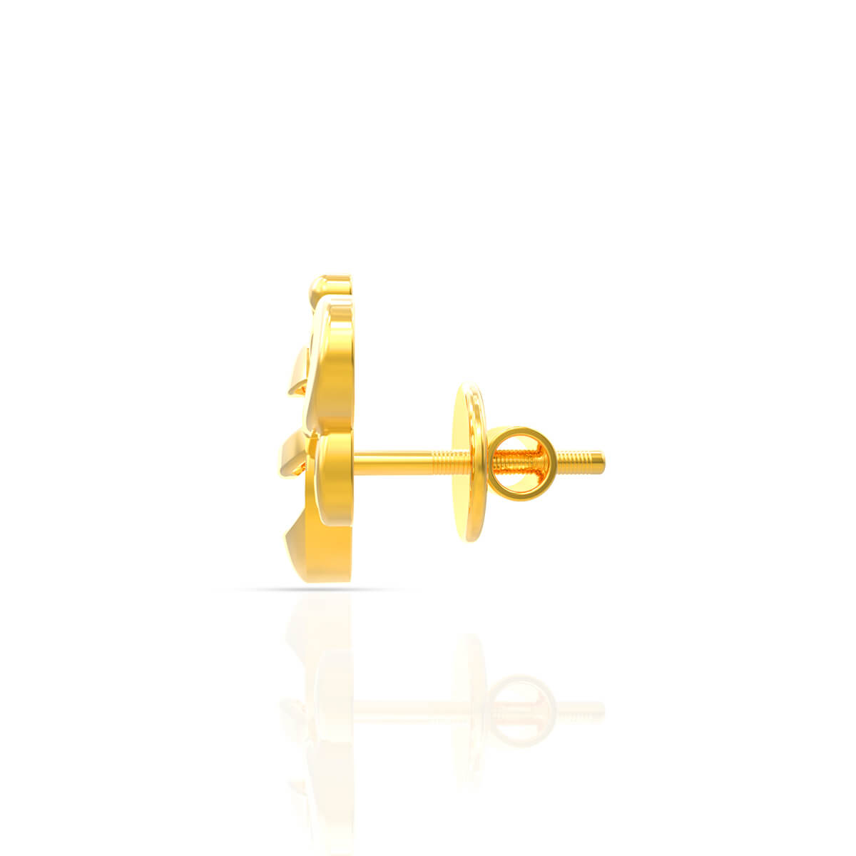 Golden Butterfly Charm Studs