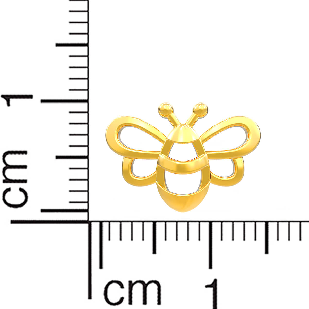 Golden Butterfly Charm Studs
