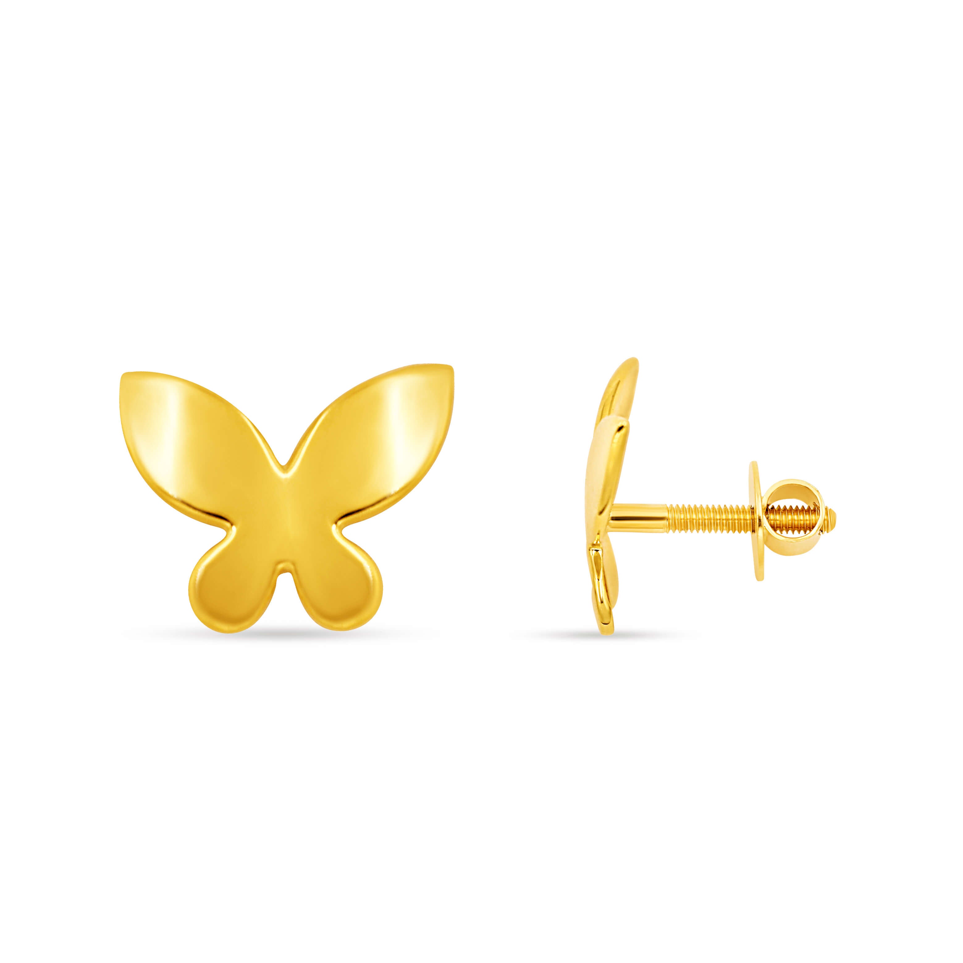 Captivating Gold Butterfly Stud Earrings