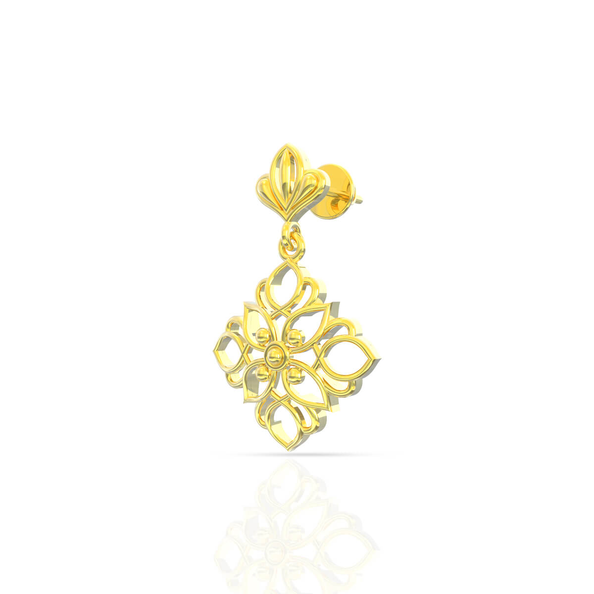 18K Gold Dangler Earrings For Soft Charm