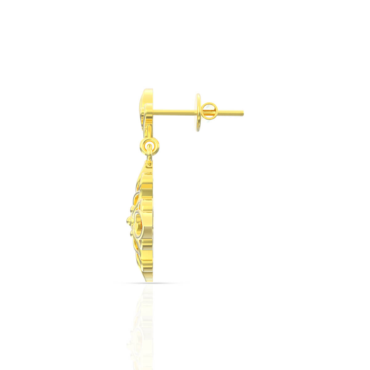 18K Gold Dangler Earrings For Soft Charm