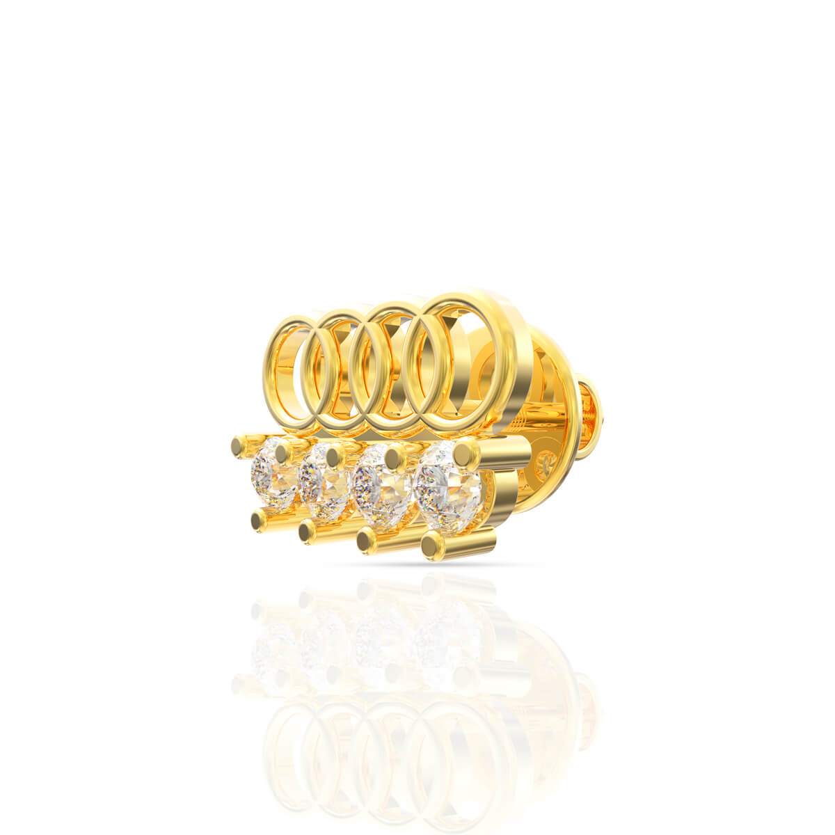 Dazzling Elegant 22K Gold Studs