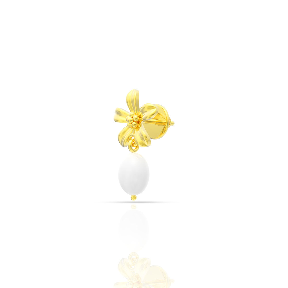 Subtle Pearl Elegance 18K Danglers for Daily Wear