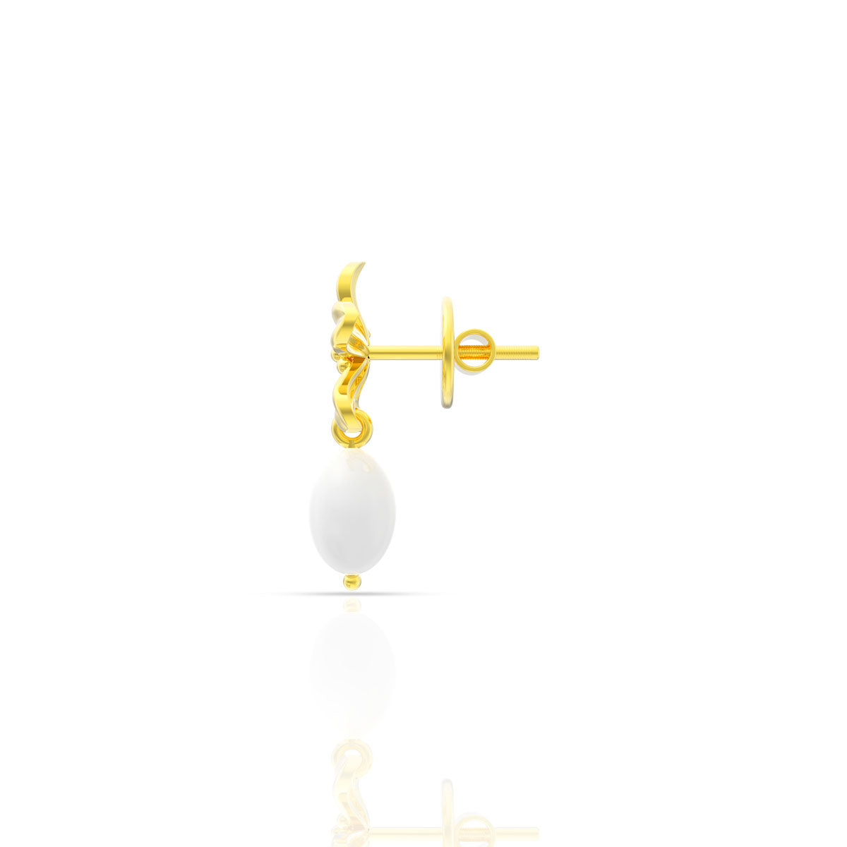 Subtle Pearl Elegance 18K Danglers for Daily Wear