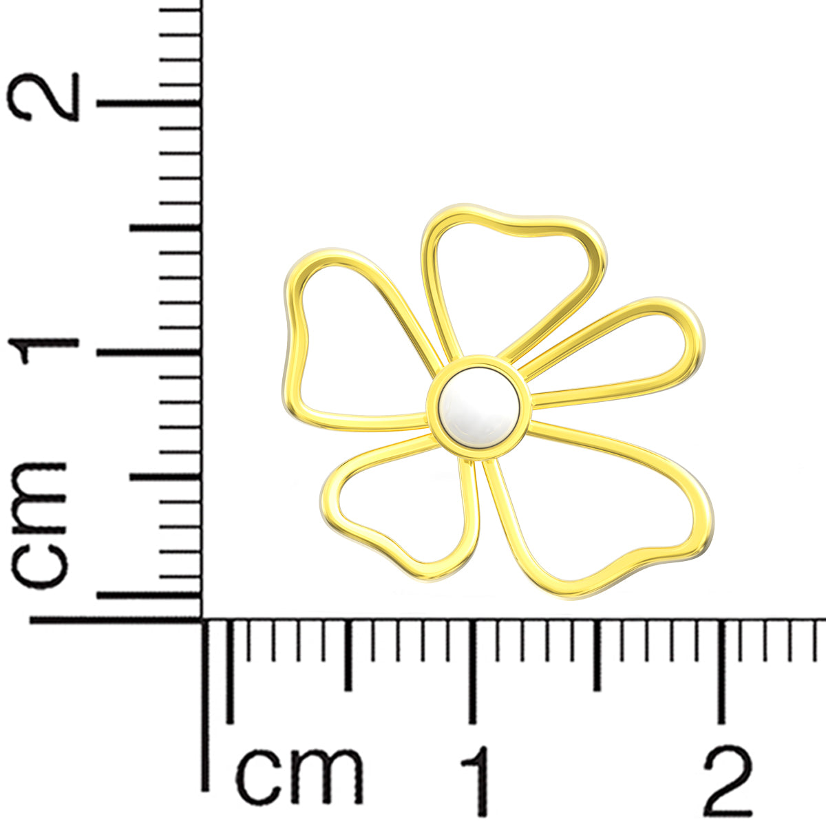 22K Soft Floral Gold Stud Earrings