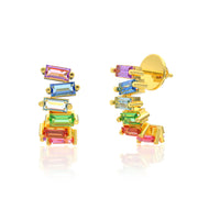 Flamboyant Glaze 18K Gold Hoops