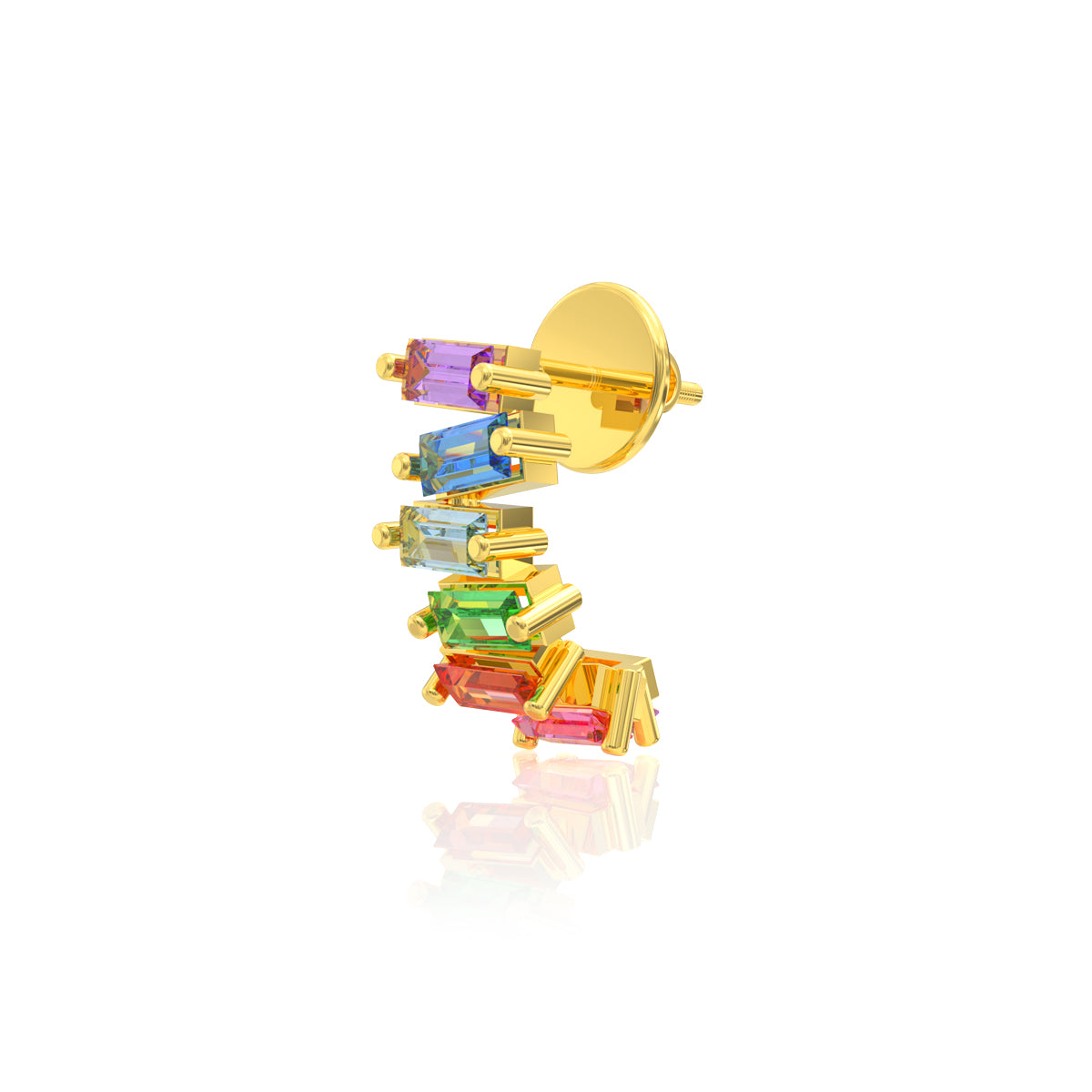 Flamboyant Glaze 18K Gold Hoops