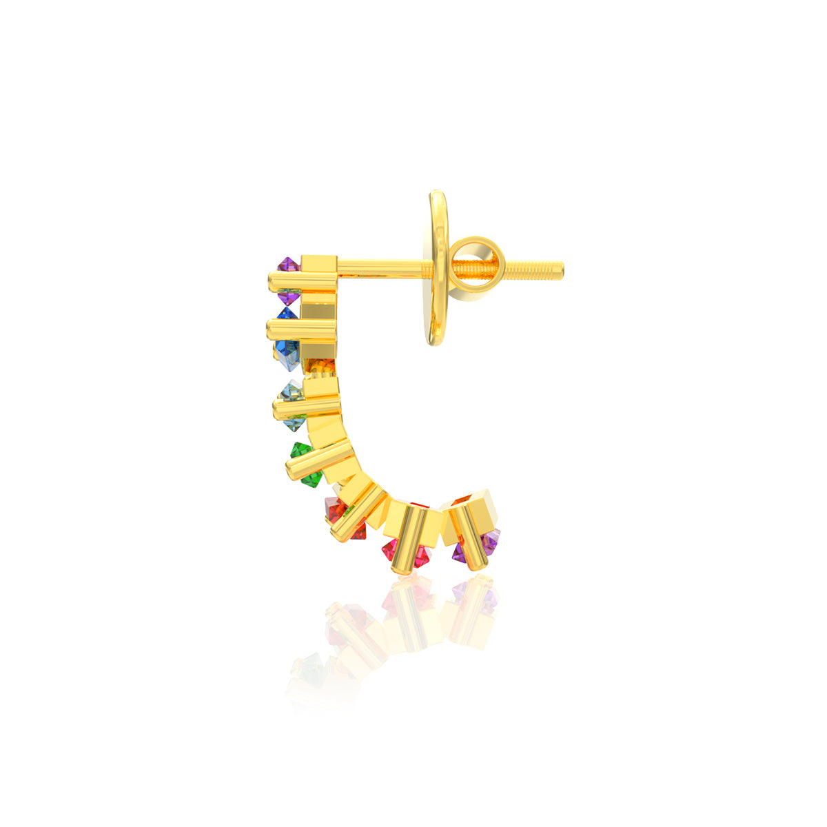 Flamboyant Glaze 18K Gold Hoops