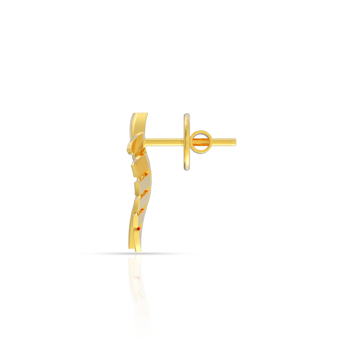 Charming Foliate Gold Studs 22K