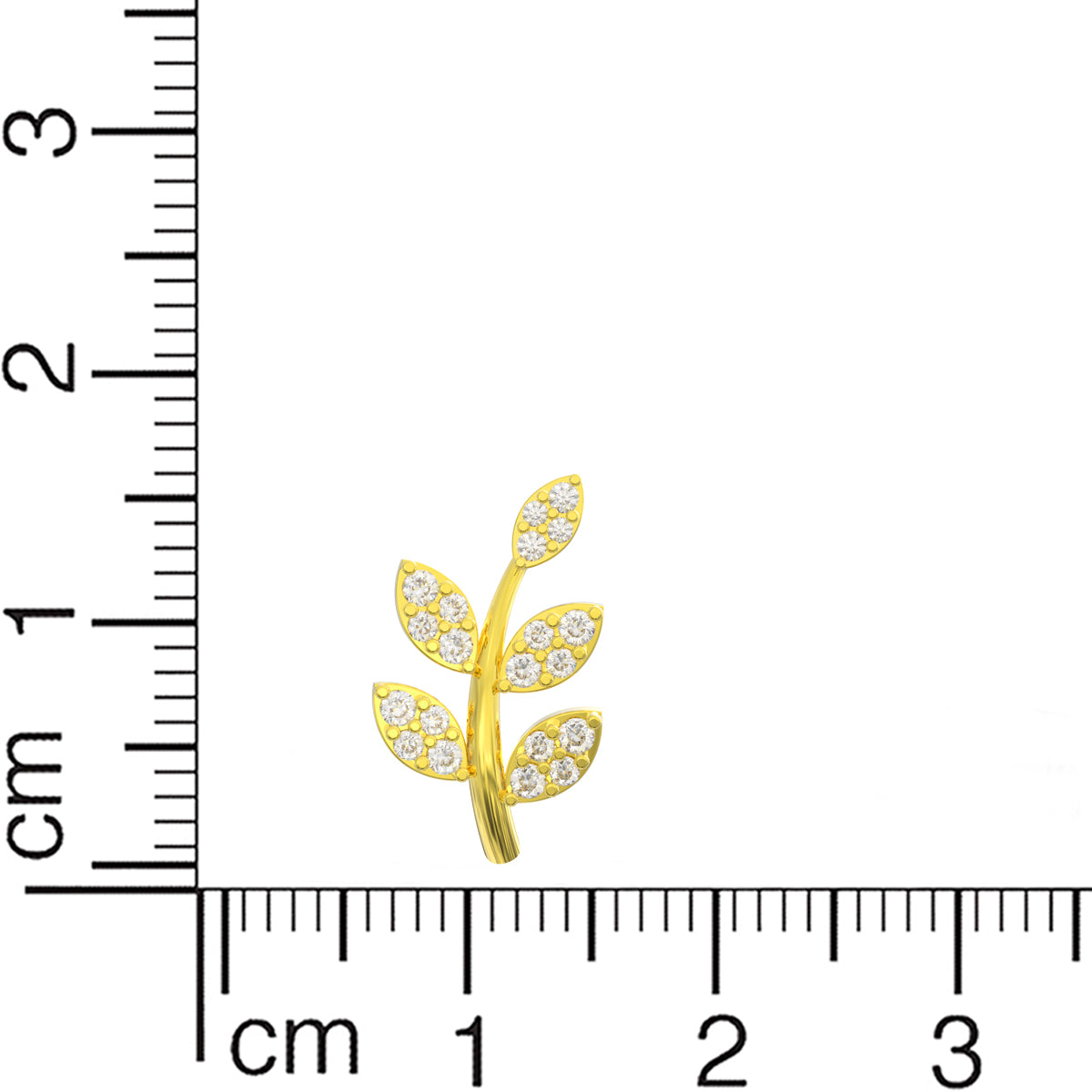 Graceful Foliate 18K Gold Studs