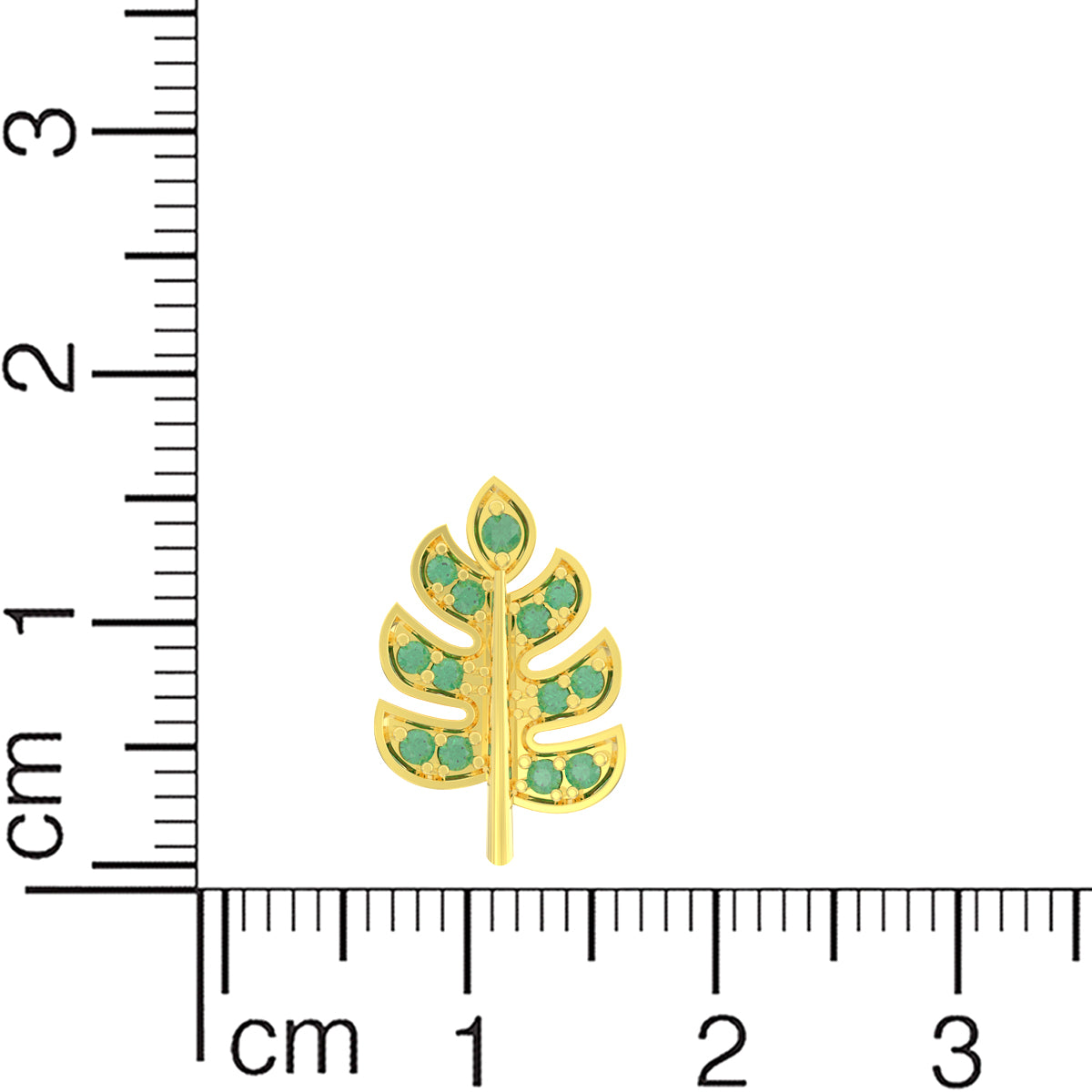 Verdant Charm Foliate Gold Studs 18K