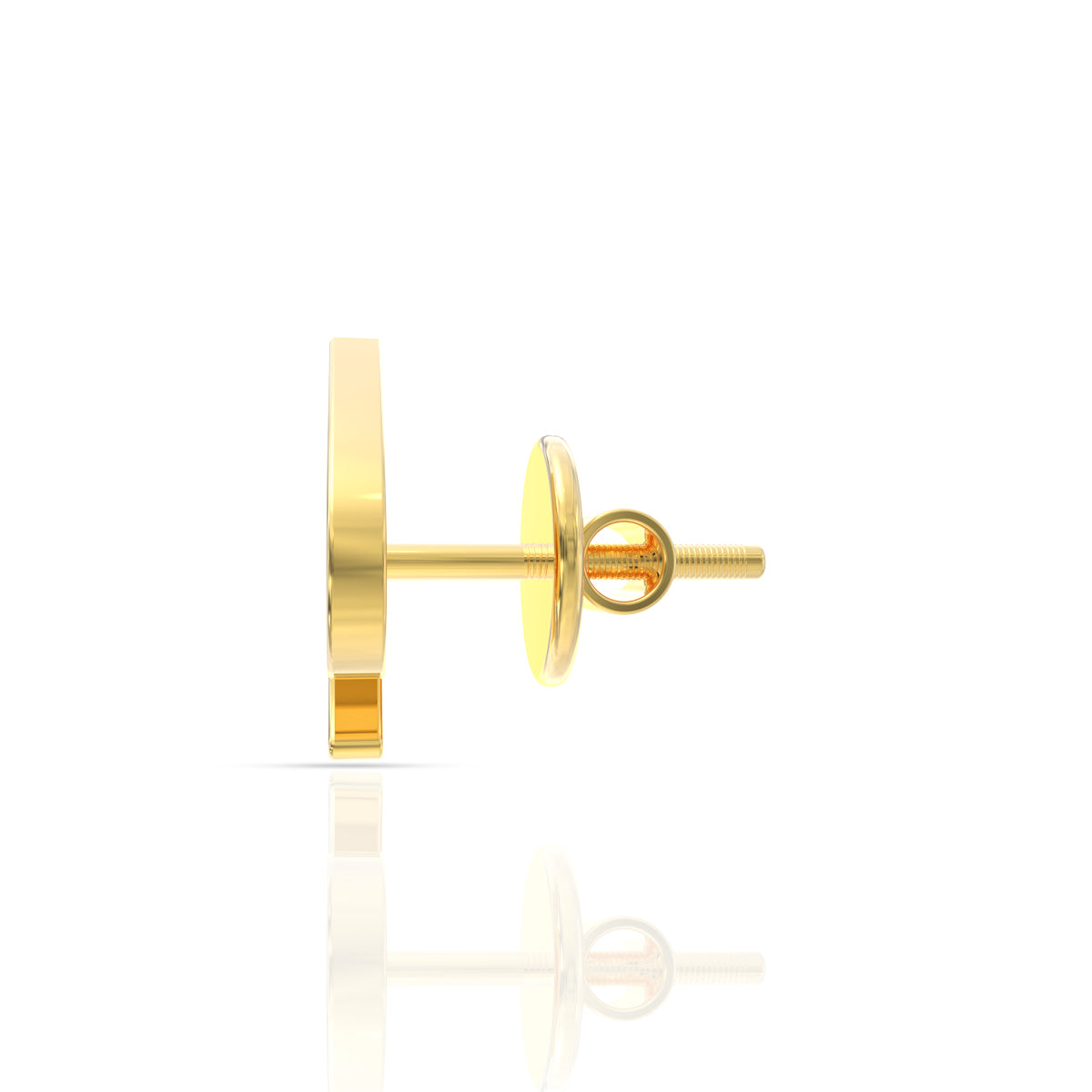 Pink Shade Gold Stud Earrings