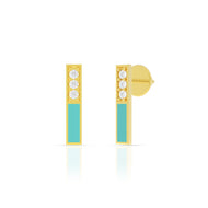 Sleek Shine Gold Studs 18K