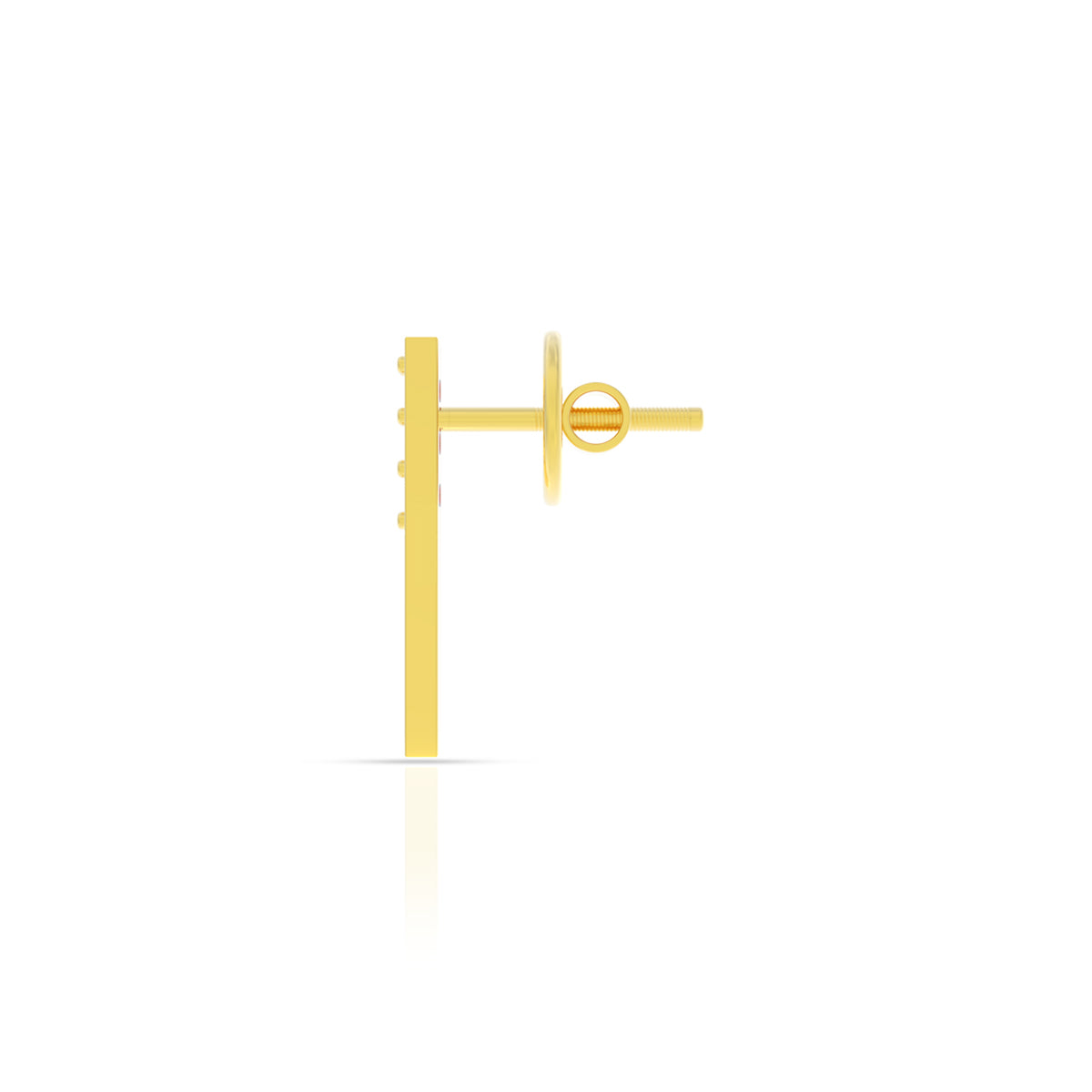 Sleek Shine Gold Studs 18K