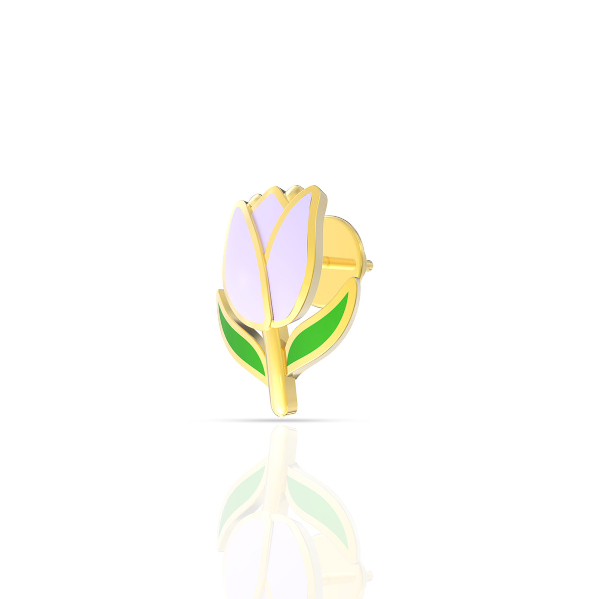 Graceful Glow Gold Tulip Earrings