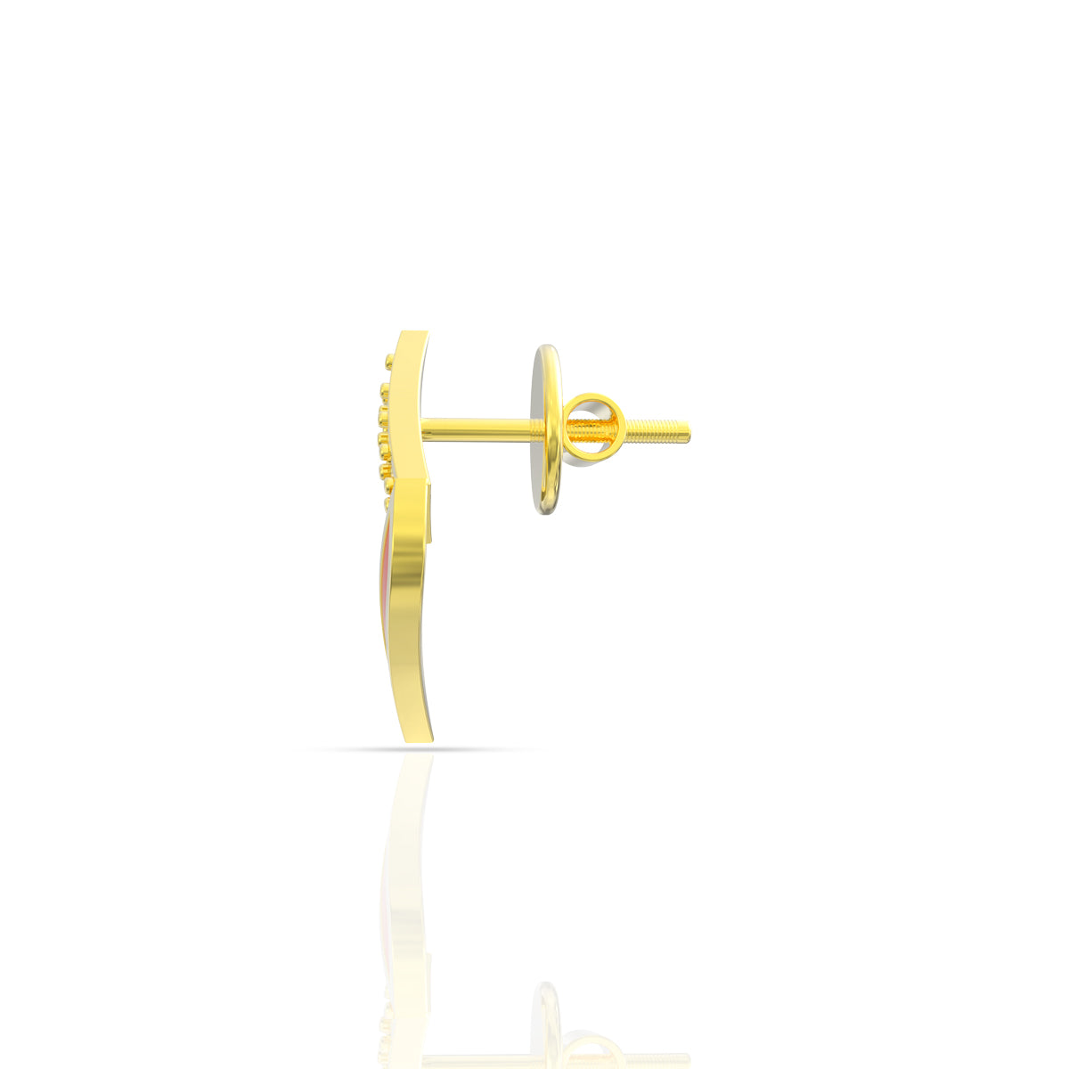 Colourful Quad Gold Studs 18K