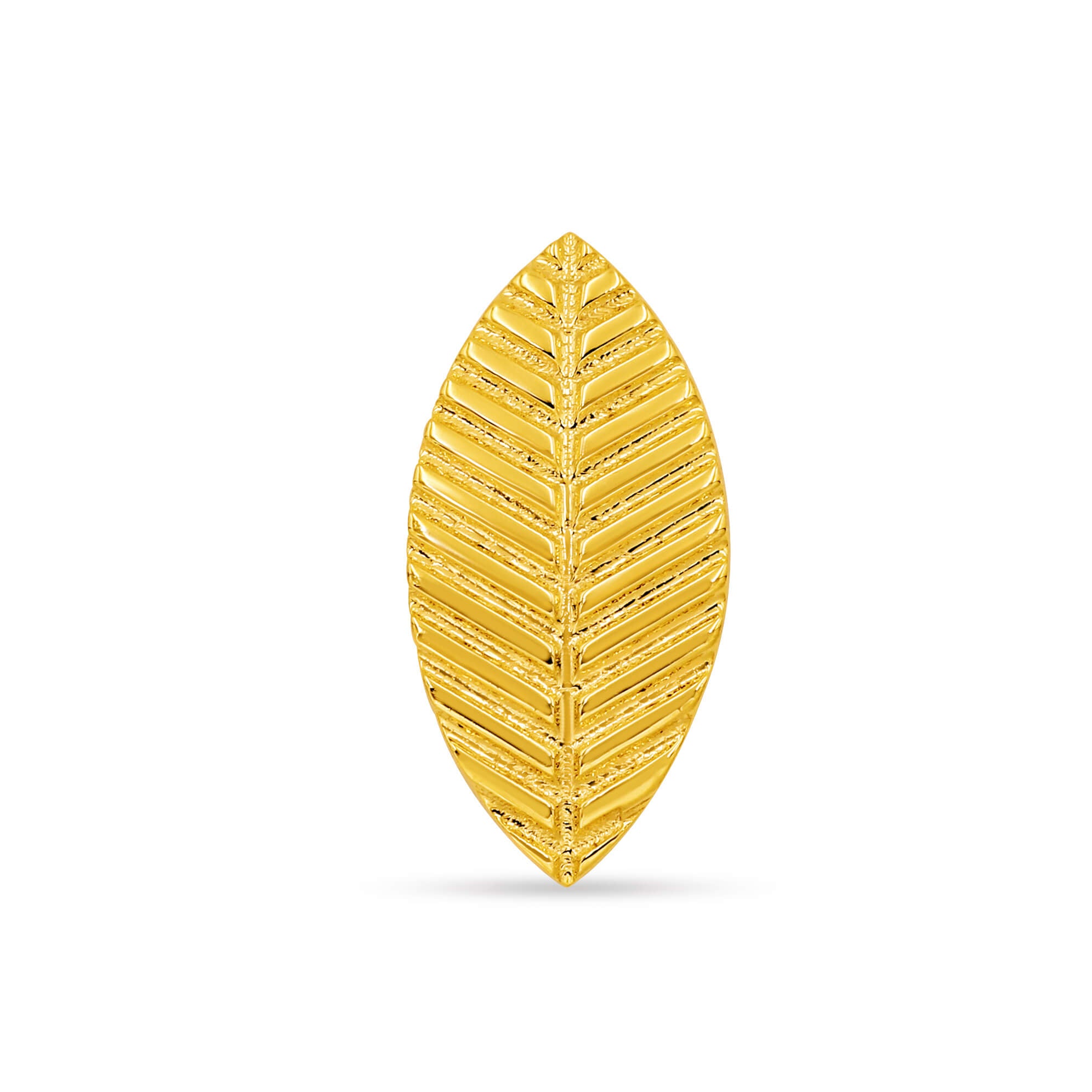 Polished Elegance Gold Foliate Studs 18K