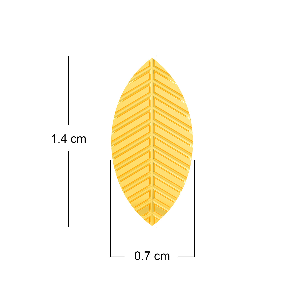 Polished Elegance Gold Foliate Studs 18K