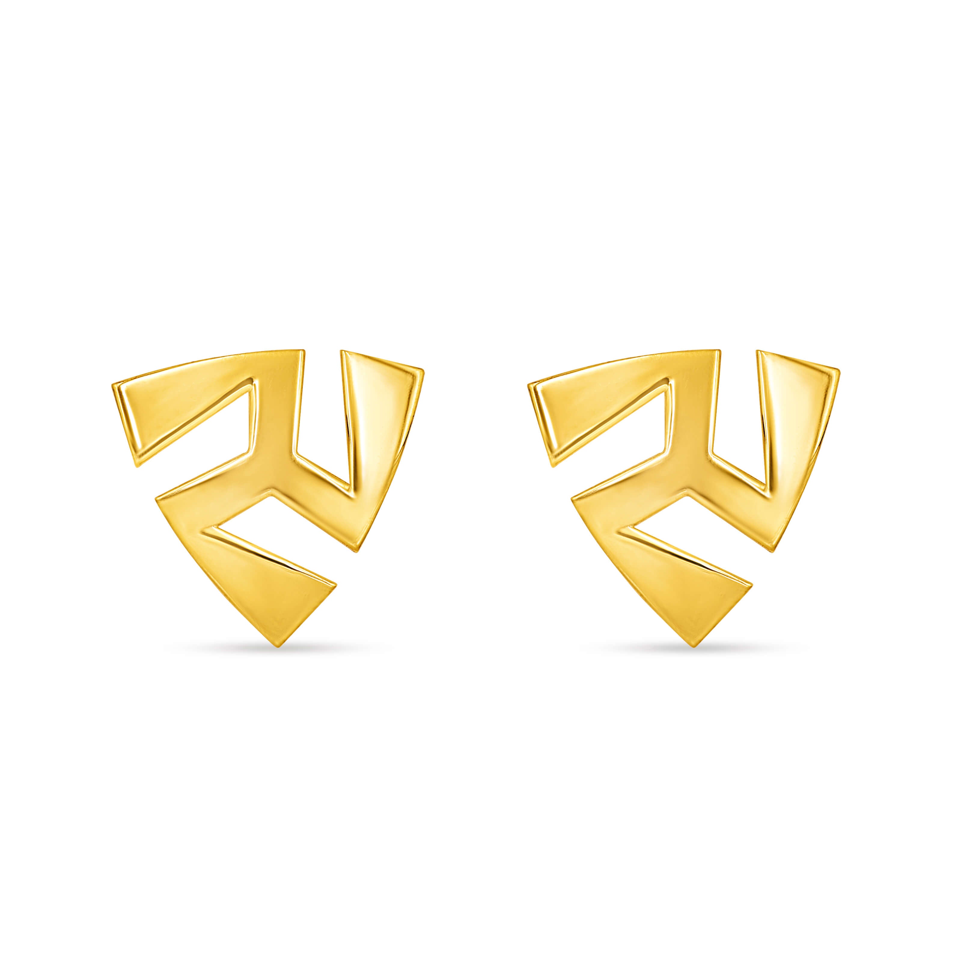 Modest and Shiny 18K Gold Studs