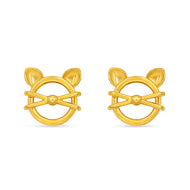 Helllo Kitty Charm Gold Studs