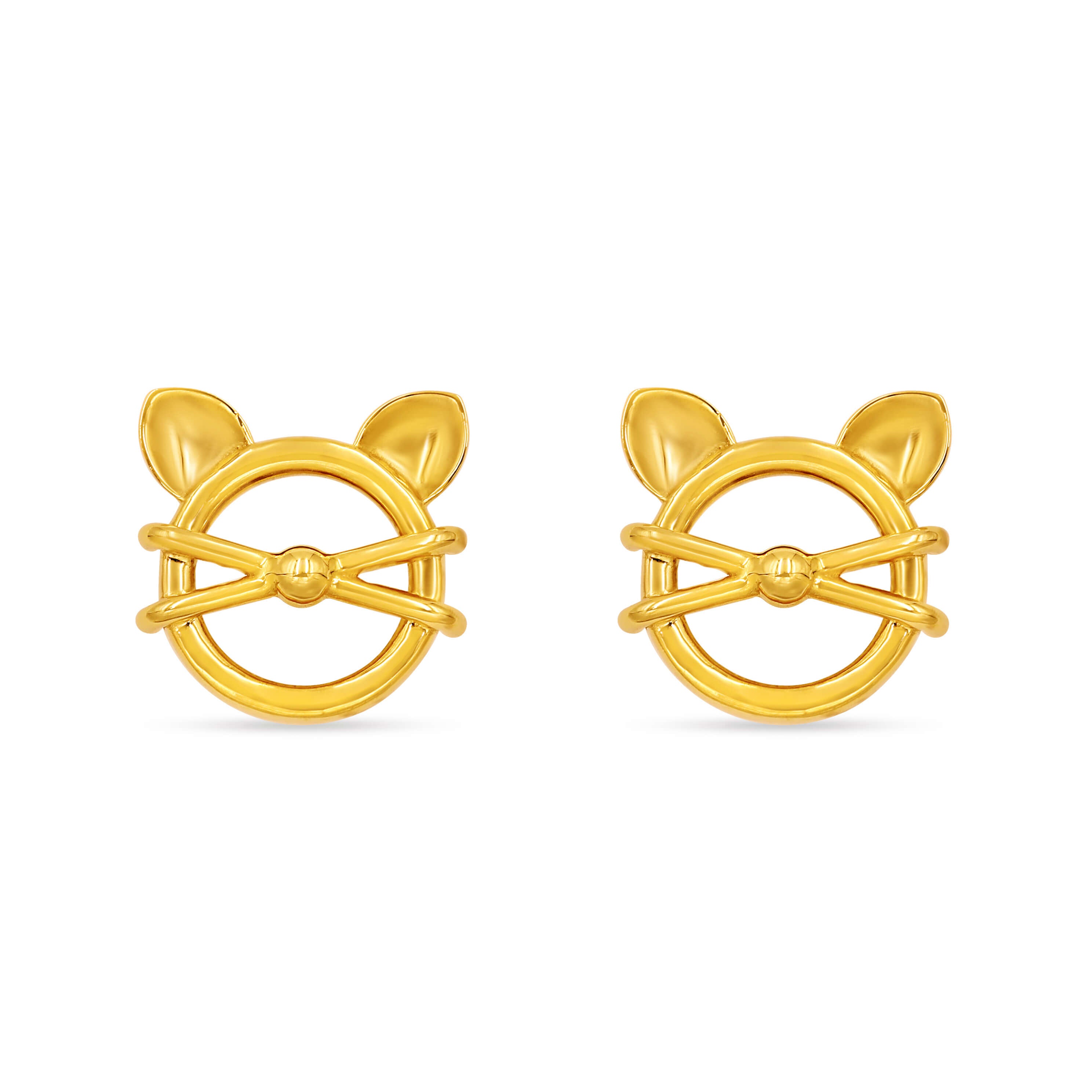 Helllo Kitty Charm Gold Studs