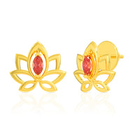 Lotus Elegance Gold Studs 18K